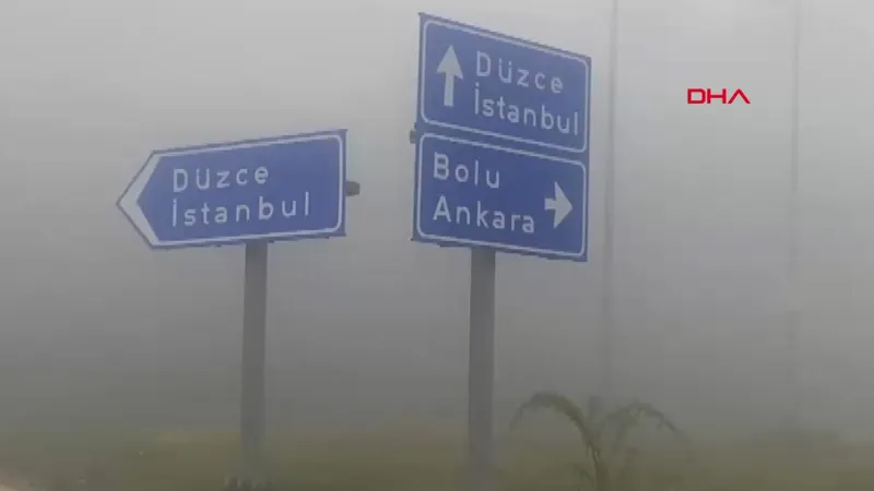Bolu Dağı'nda Sis Alarmı! Görüş Mesafesi Kaç Metreye Düştü?
