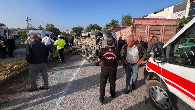 Kahramanmaraş'ta Feci Kaza! İşçi Servisi Devrildi: Yaralılar Var!