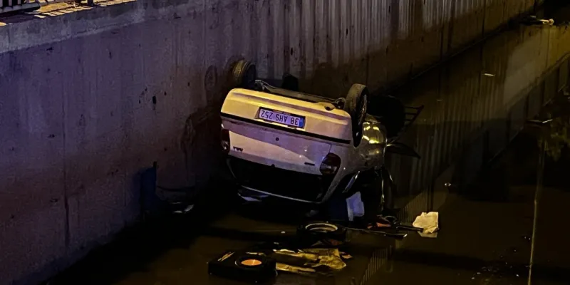 Kayseri'de Şok! Otomobil Sulama Kanalına Uçtu: Sürücünün Durumu Ne?
