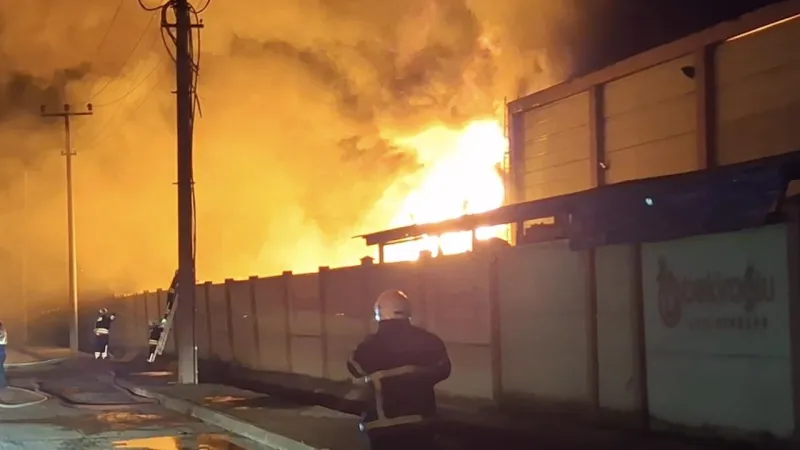 Samsun'da geri dönüşüm fabrikasında çıkan yangın kontrol altına alındı