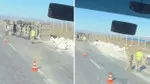 Siirt’te hafriyat kamyonu devrildi: Şoför kazayı ucuz atlattı