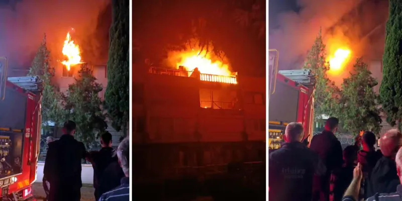 Tekirdağ'da Bina Alevlere Teslim! Korku Dolu Anlar Yaşandı